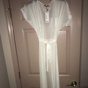 Boohoo women's sheer kimono beach cover up